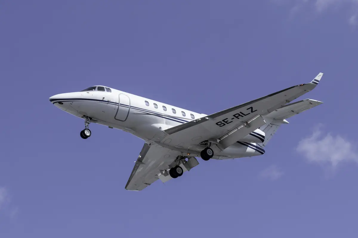 Hawker 900XP private jet exterior